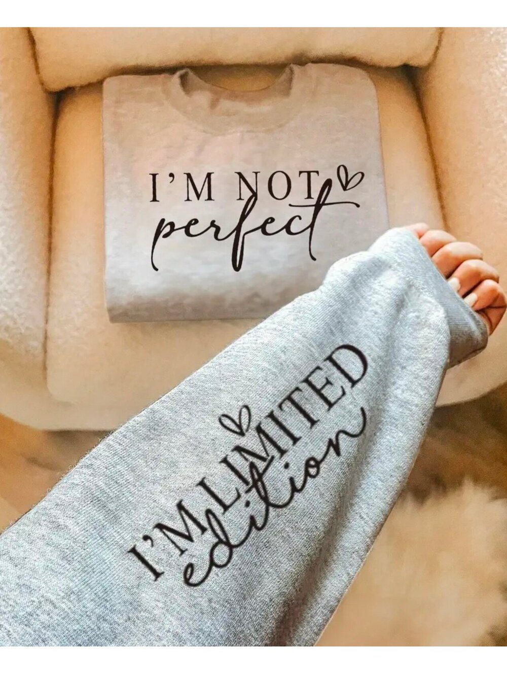 New - Cozy Inspirational Letter Print Pullover Sweatshirt - Size XL